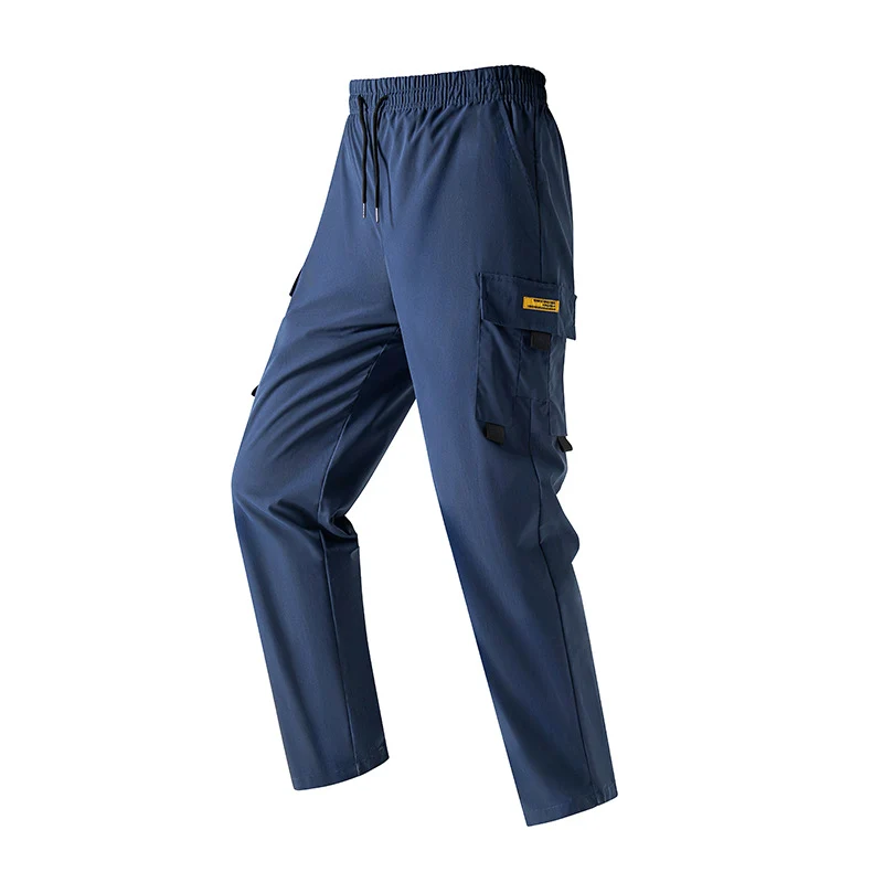 Herren Leichte Utility‑Cargohose mit elastischem Bund, Tunnelzug & seitlicher Klappentasche Drune