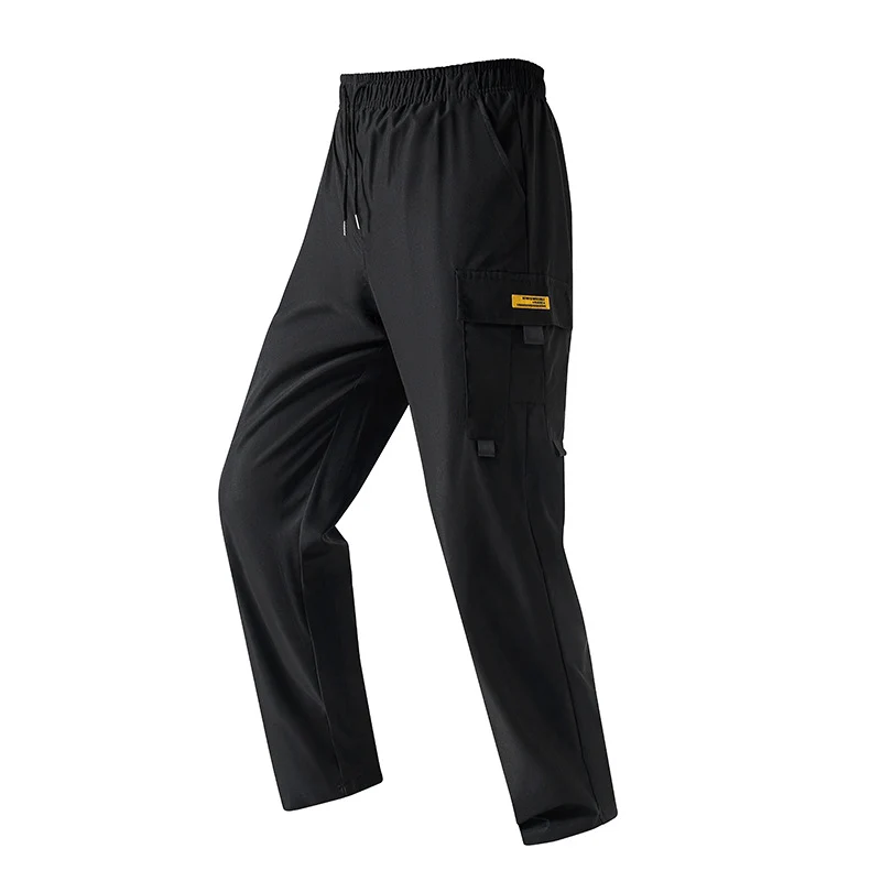 Herren Leichte Utility‑Cargohose mit elastischem Bund, Tunnelzug & seitlicher Klappentasche Drune