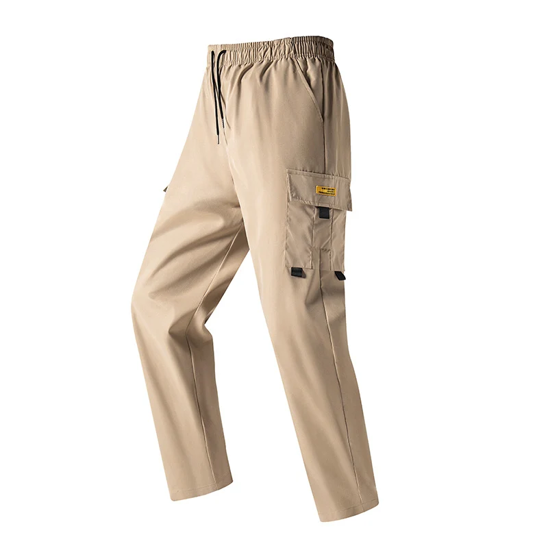 Herren Leichte Utility‑Cargohose mit elastischem Bund, Tunnelzug & seitlicher Klappentasche Drune