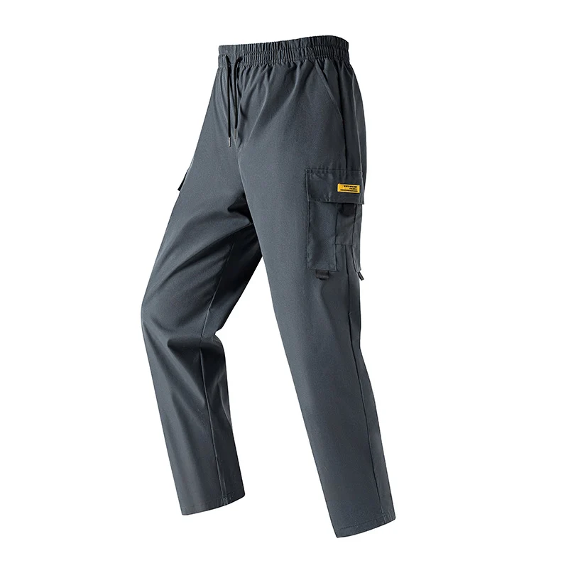 Herren Leichte Utility‑Cargohose mit elastischem Bund, Tunnelzug & seitlicher Klappentasche Drune