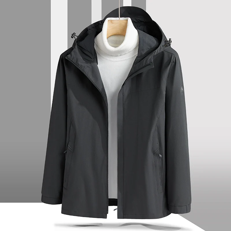 Herren Leichte technische Softshelljacke mit verstellbarer Kapuze und minimalistischer Sportpassform Drune