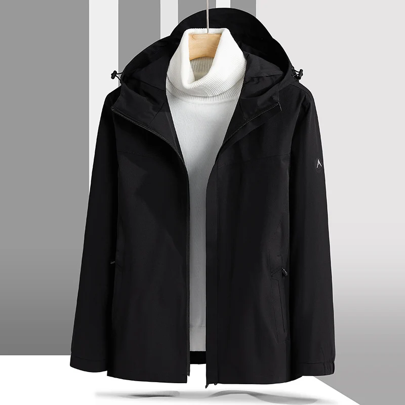 Herren Leichte technische Softshelljacke mit verstellbarer Kapuze und minimalistischer Sportpassform Drune