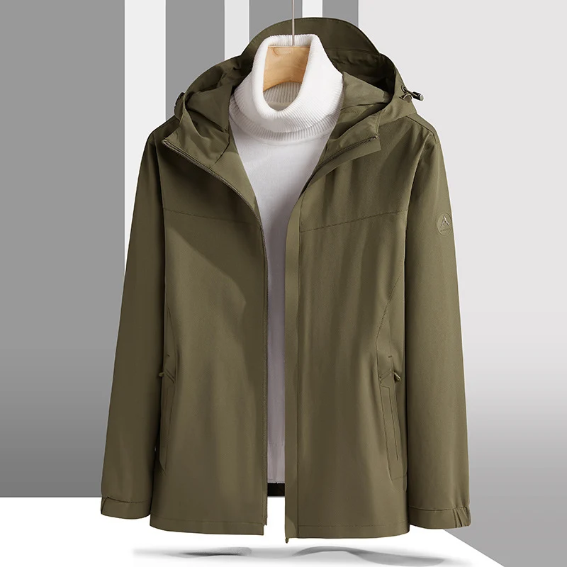 Herren Leichte technische Softshelljacke mit verstellbarer Kapuze und minimalistischer Sportpassform Drune