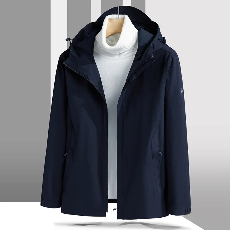 Herren Leichte technische Softshelljacke mit verstellbarer Kapuze und minimalistischer Sportpassform Drune