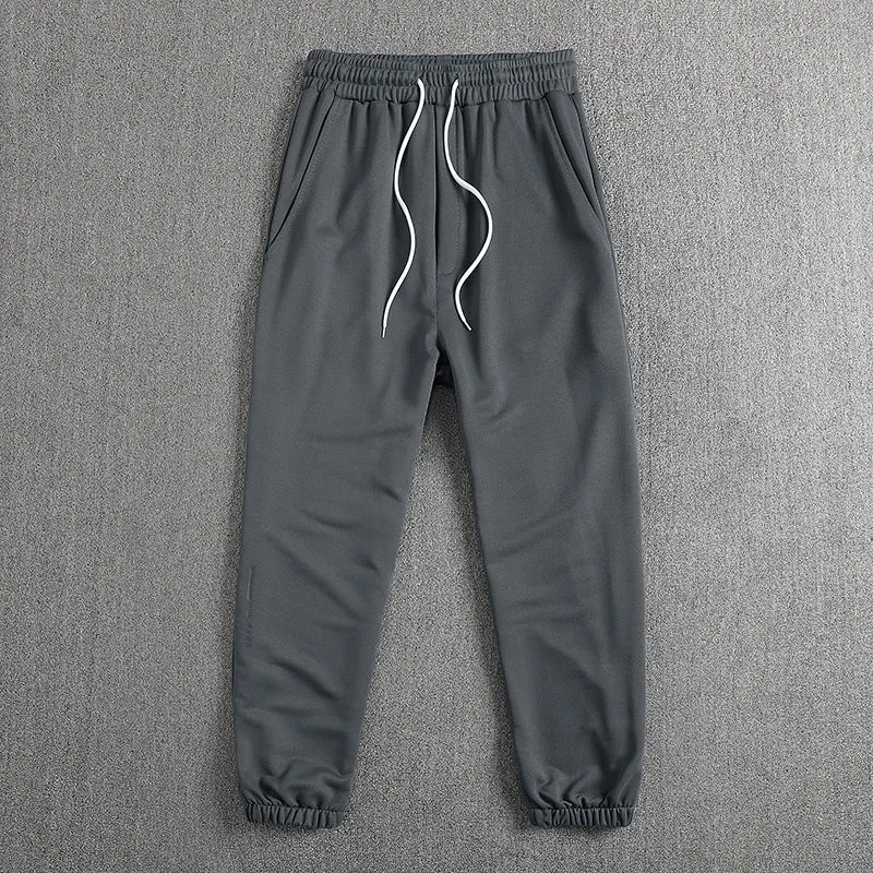 Herren Leichte atmungsaktive Tech-Jogginghose mit elastischem Bund, Kordelzug & Knöchelbündchen Drune
