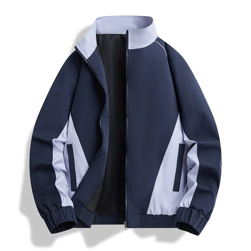 Herren Leichte Athletic-Softshell-Trainingsjacke mit Kontrastpaneelen, Stehkragen & elastischem Saum Drune