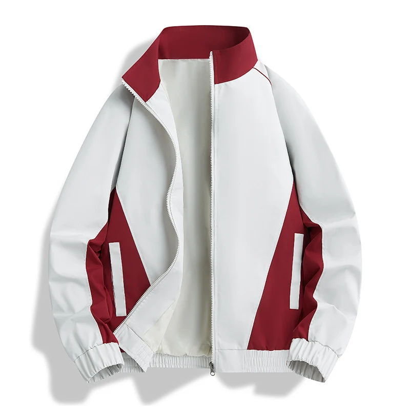 Herren Leichte Athletic-Softshell-Trainingsjacke mit Kontrastpaneelen, Stehkragen & elastischem Saum Drune