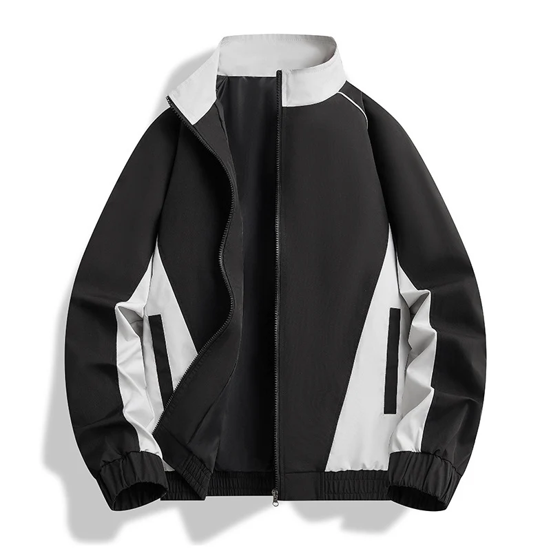 Herren Leichte Athletic-Softshell-Trainingsjacke mit Kontrastpaneelen, Stehkragen & elastischem Saum Drune