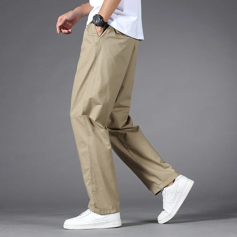 Herren Legere Relaxed-Fit Chinohose aus Baumwollmix mit elastischem Bund Drune