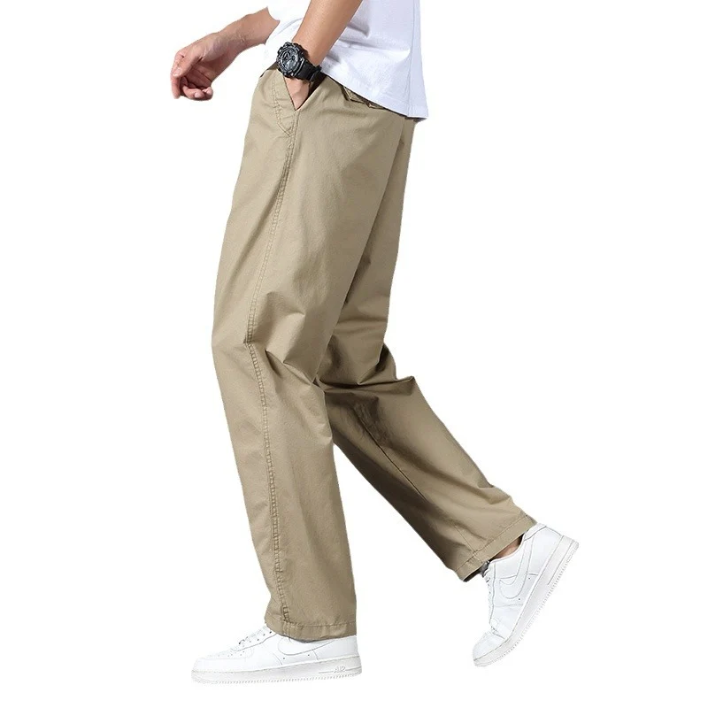 Herren Legere Relaxed-Fit Chinohose aus Baumwollmix mit elastischem Bund Drune