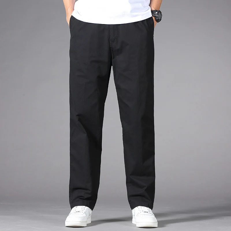 Herren Legere Relaxed-Fit Chinohose aus Baumwollmix mit elastischem Bund Drune