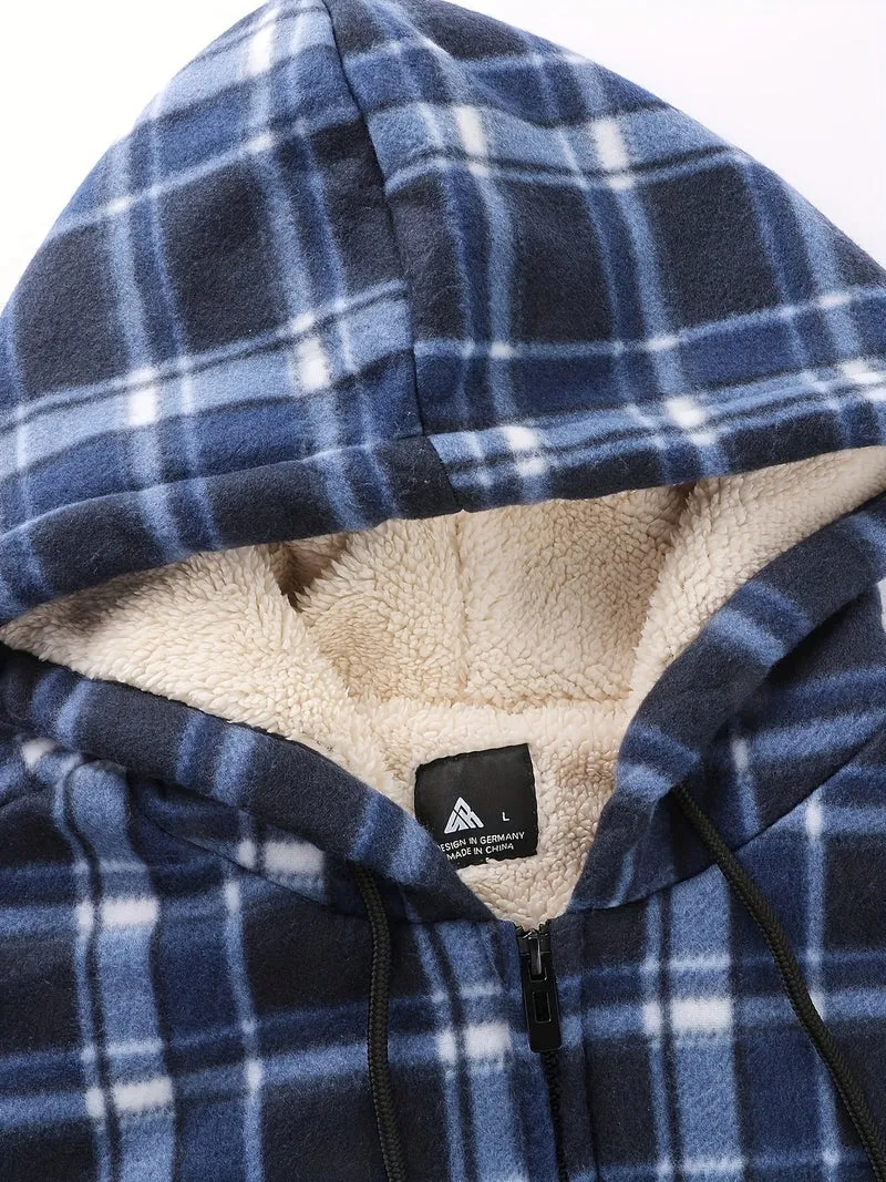Tristan | Cozy And Rugged Lumberjack Zip-Up Hooded Jacket