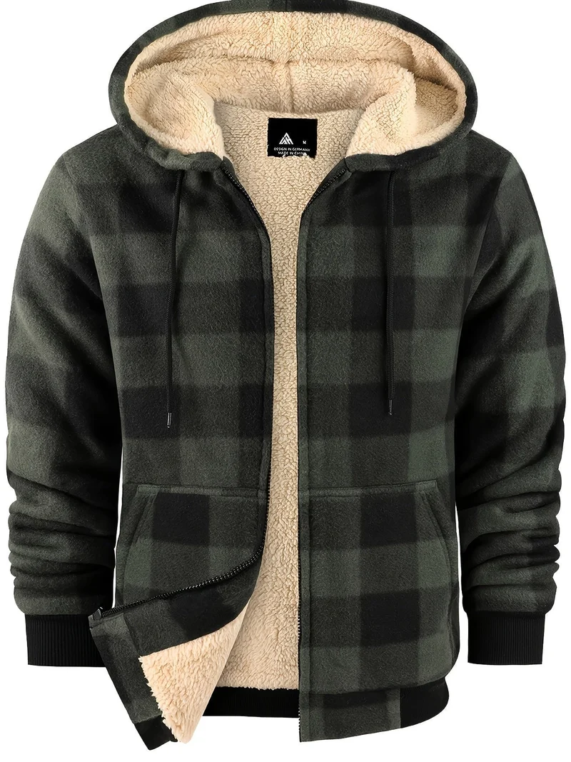 Tristan | Cozy And Rugged Lumberjack Zip-Up Hooded Jacket