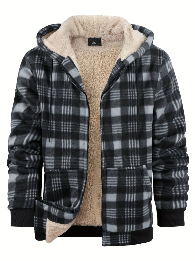 Tristan | Cozy And Rugged Lumberjack Zip-Up Hooded Jacket