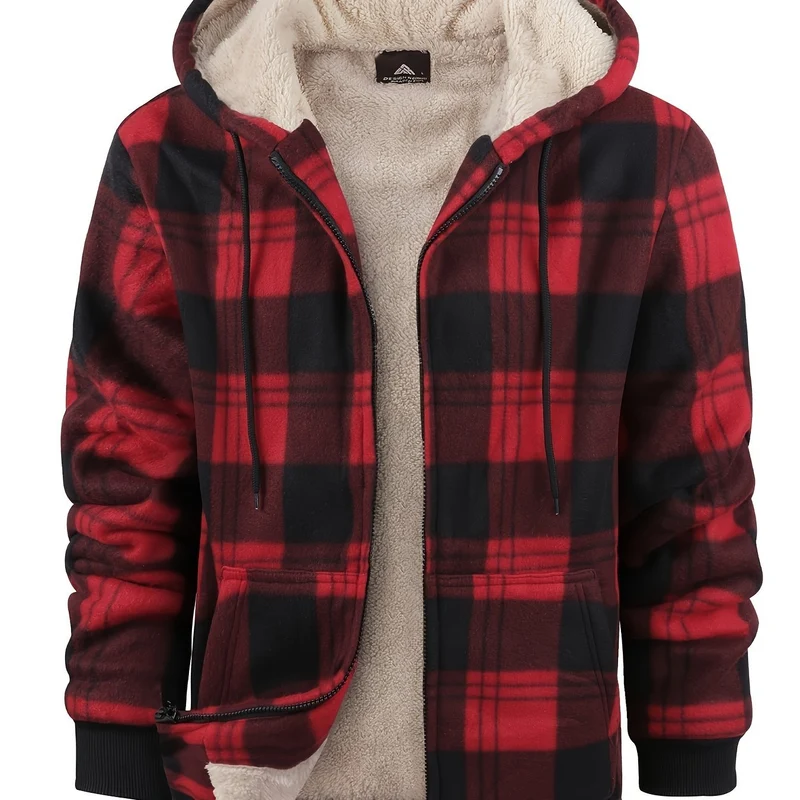 Tristan | Cozy And Rugged Lumberjack Zip-Up Hooded Jacket