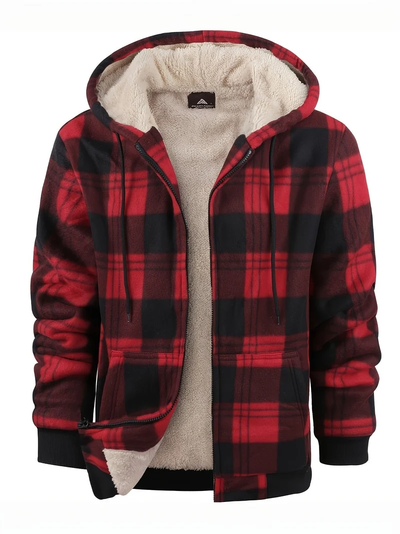 Tristan | Cozy And Rugged Lumberjack Zip-Up Hooded Jacket