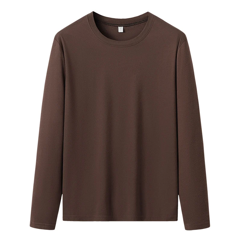 Herren Langärmeliges Rundhals-Basicsweatshirt aus weichem Baumwollmix Drune