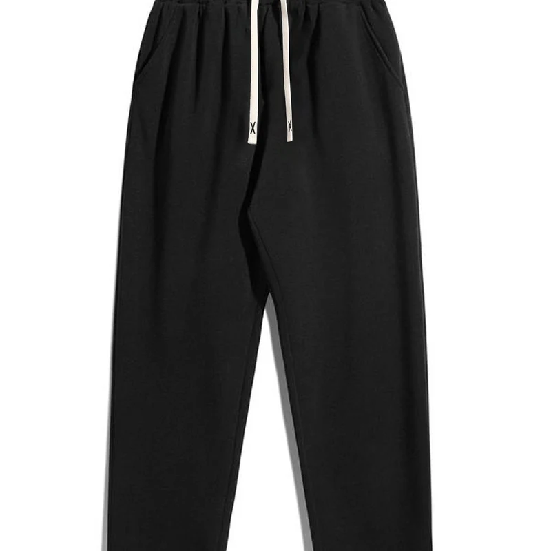 Herren Konisch zulaufende Fleece-Jogginghose mit elastischem Bund, Kordelzug & vorgeformten Knien Drune