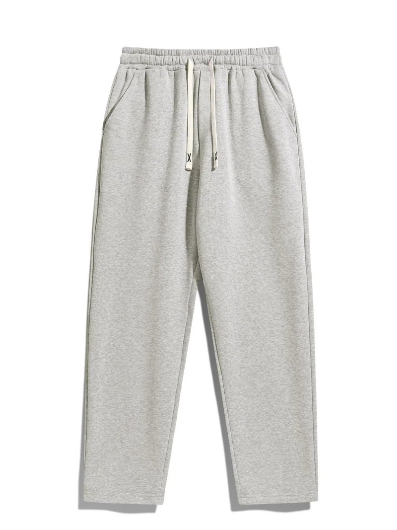 Herren Konisch zulaufende Fleece-Jogginghose mit elastischem Bund, Kordelzug & vorgeformten Knien Drune