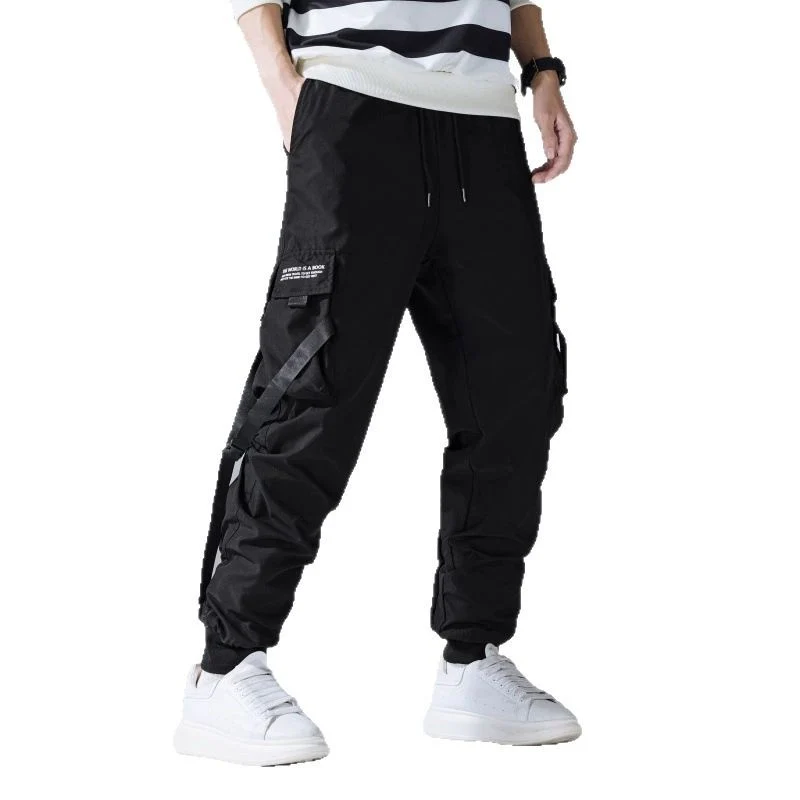Herren Konisch geschnittene Utility‑Cargohose im Joggerstil mit Multifachtaschen, Kordelzug & elastischem Knöchelabschluss Drune