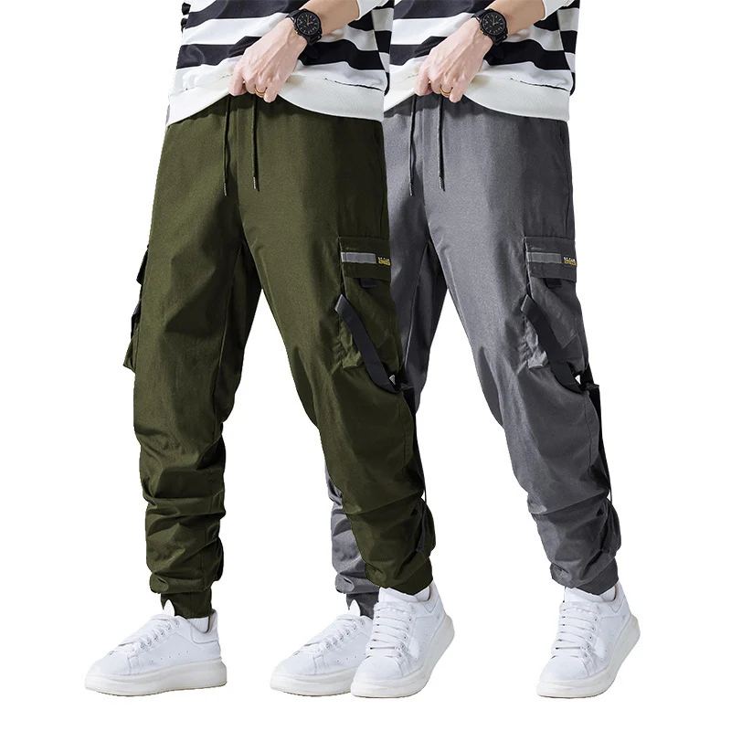 Herren Konisch geschnittene Utility‑Cargohose im Joggerstil mit Multifachtaschen, Kordelzug & elastischem Knöchelabschluss Drune