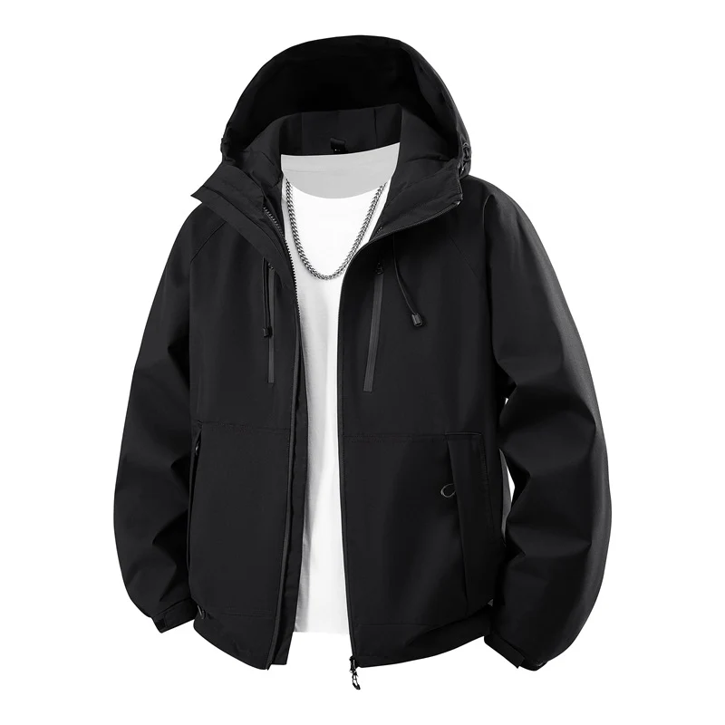 Herren Kapuzen-Softshelljacke mit wasserabweisender Membran, verstellbarer Kapuze & Utility‑Taschen Drune