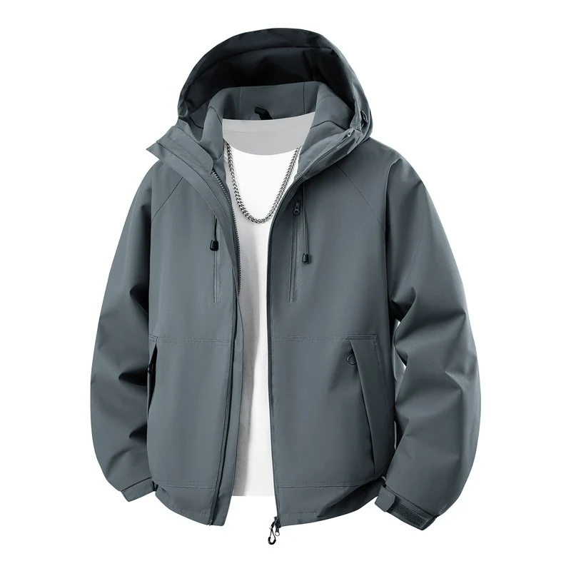 Herren Kapuzen-Softshelljacke mit wasserabweisender Membran, verstellbarer Kapuze & Utility‑Taschen Drune