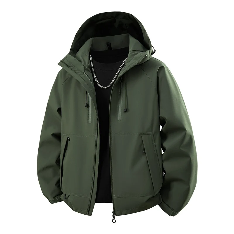 Herren Kapuzen-Softshelljacke mit wasserabweisender Membran, verstellbarer Kapuze & Utility‑Taschen Drune