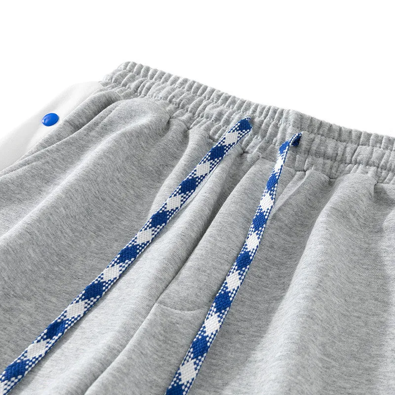Herren Jogginghose mit Druckknopf-Seitenstreifen, elastischem Bund & Kordelzug Drune
