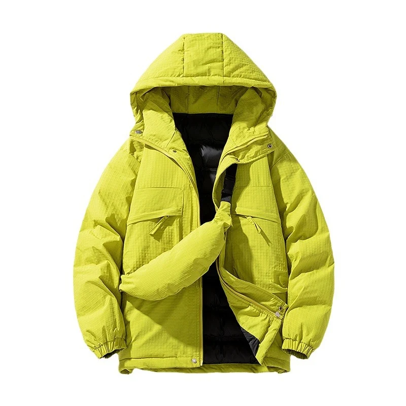 Herren Gepolsterter Ripstop-Parka mit Kapuze Oversize-Schnitt und integrierter Umhängetasche Drune