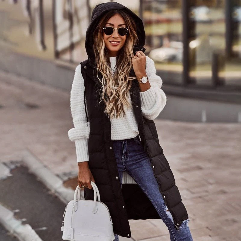 Nora | Elegant And Cozy Knee-Length Quilted Winter Jacket