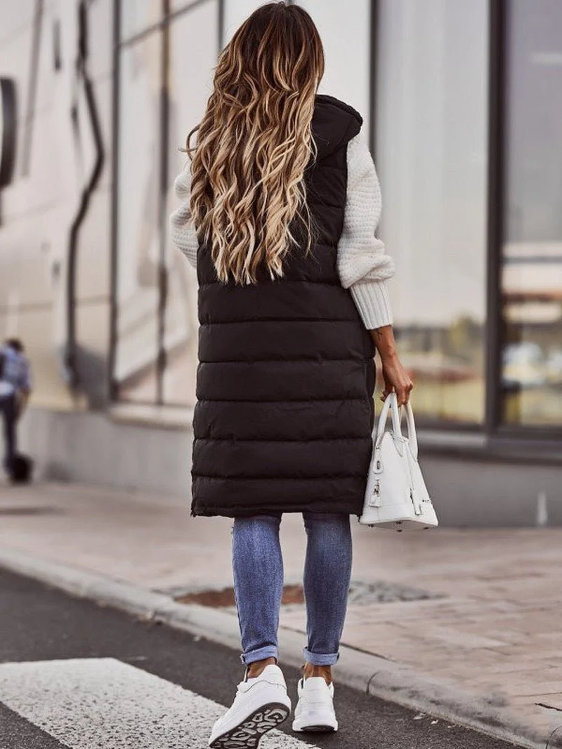 Nora | Elegant And Cozy Knee-Length Quilted Winter Jacket