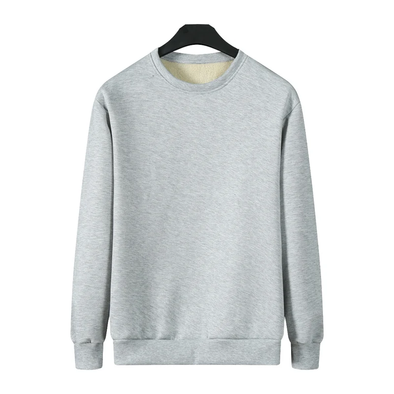 Herren Gefüttertes Rundhals-Sweatshirt mit Teddyfutter & gerippten Bündchen Drune