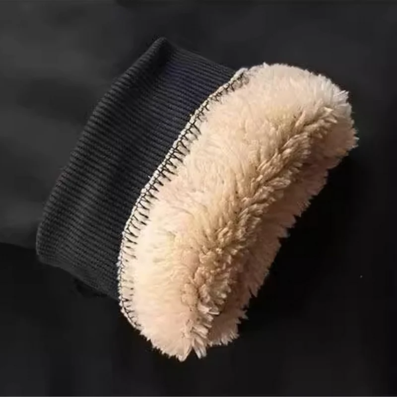 Herren Gefüttertes Rundhals-Sweatshirt mit Teddyfutter & gerippten Bündchen Drune