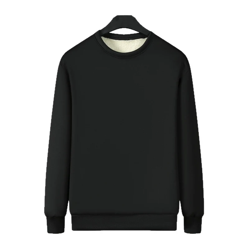 Herren Gefüttertes Rundhals-Sweatshirt mit Teddyfutter & gerippten Bündchen Drune