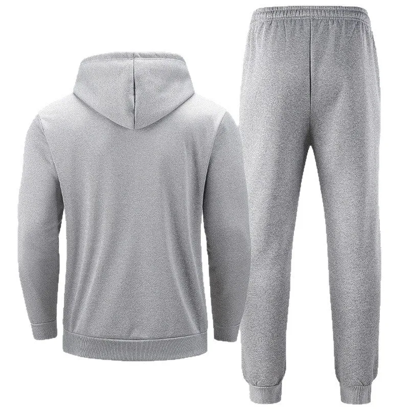 Herren Gefüttertes Freizeit-Set aus Kapuzenpullover mit Teddyfutter‑Kapuze & Thermo-Jogginghose Drune
