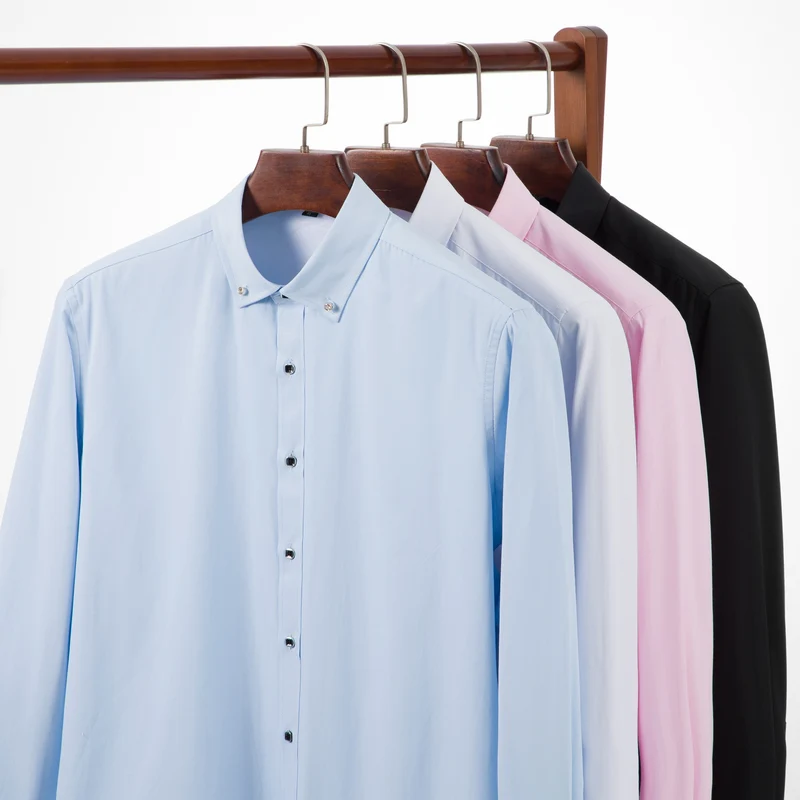 Herren Gefüttertes Businesshemd mit Thermofleece‑Innenseite und Button‑Down‑Kragen Drune
