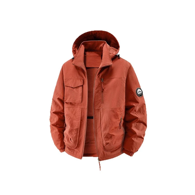 Herren Gefütterte Outdoorjacke mit Fleece-Innenfutter und multifunktionalen Utility-Taschen Drune