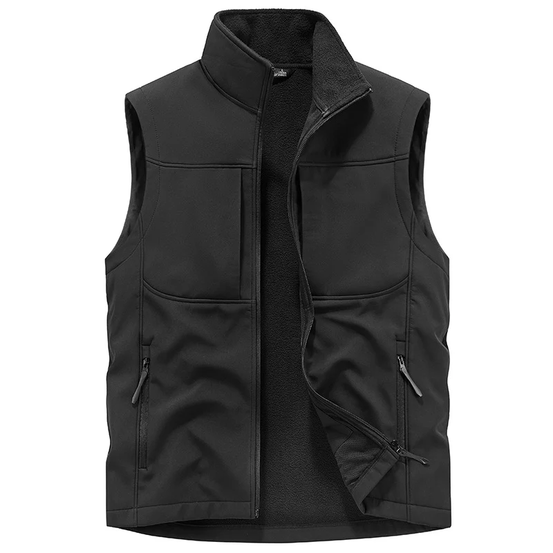 Herren Funktionale Softshell‑Weste mit Fleecefutter und winddichter Membran Drune