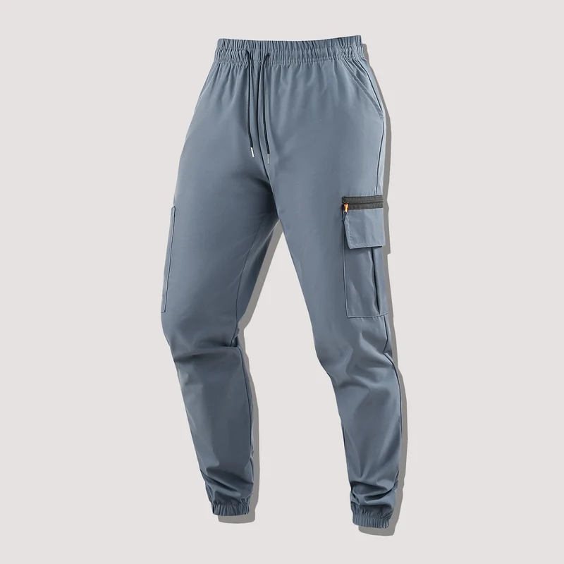 Herren Funktionale Cargo-Jogginghose mit Reißverschlusstasche und elastischem Bund Drune