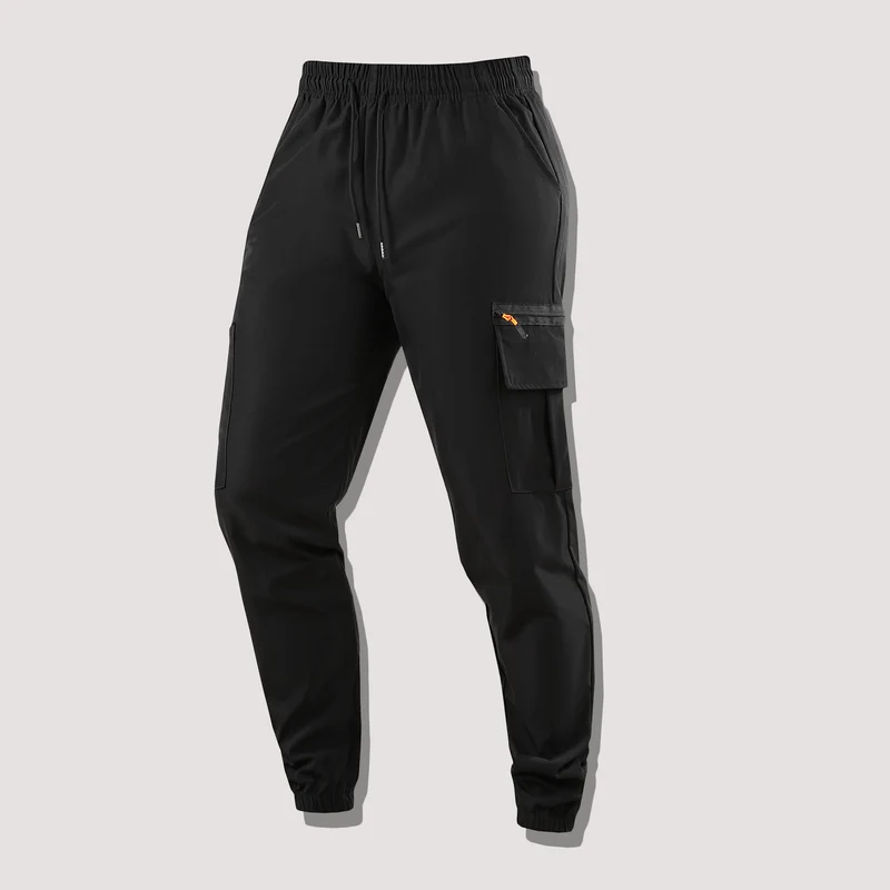 Herren Funktionale Cargo-Jogginghose mit Reißverschlusstasche und elastischem Bund Drune
