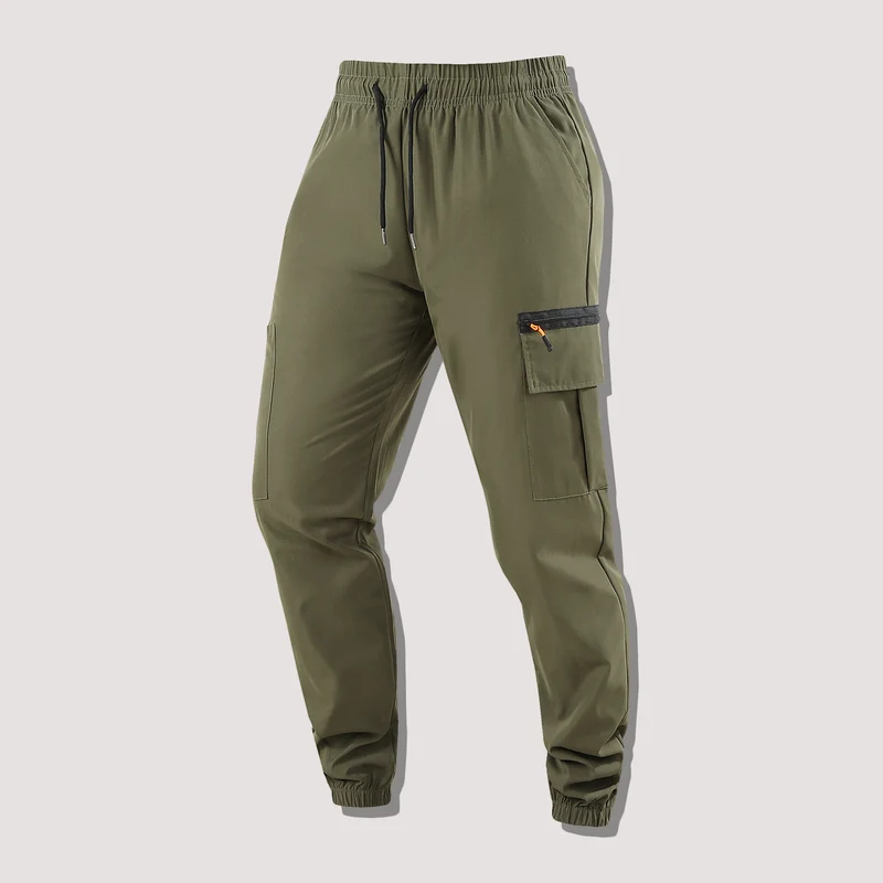 Herren Funktionale Cargo-Jogginghose mit Reißverschlusstasche und elastischem Bund Drune