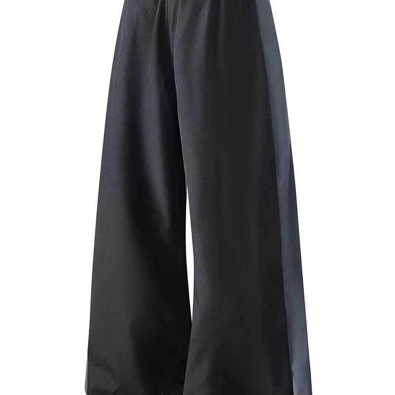 Herren Extrabreite Trackpants mit glänzenden Seiteneinsätzen & Kontrastpaspel Drune