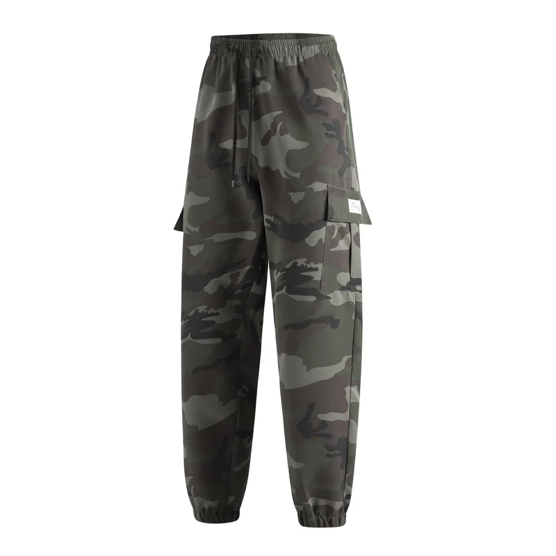 Herren Cargojogginghose mit elastischem Bund, Multifachtaschen & Bündchen Drune