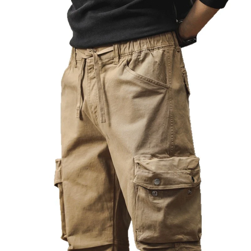 Herren Cargohose mit multifunktionalen Pattentaschen und elastischem Saum Drune