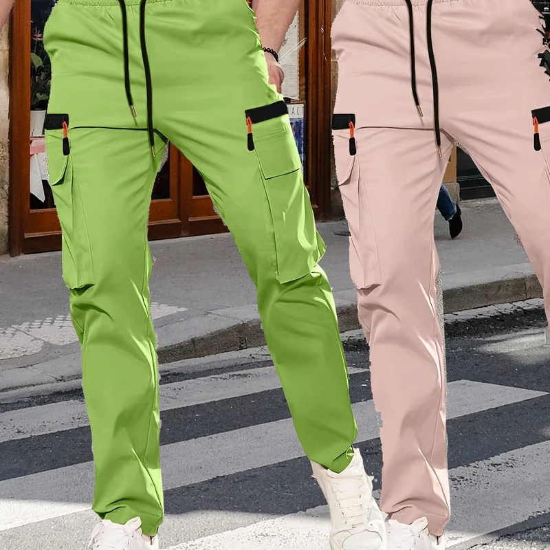 Herren Cargohose im Joggerstil mit elastischem Bund, Tunnelzug & Mehrfachtaschen Drune