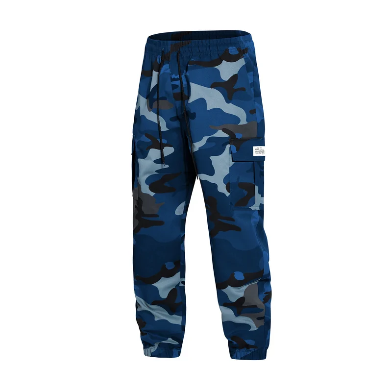 Herren Cargohose im Joggerstil mit Camouflage, Tunnelzugbund & elastischen Knöchelbündchen Drune
