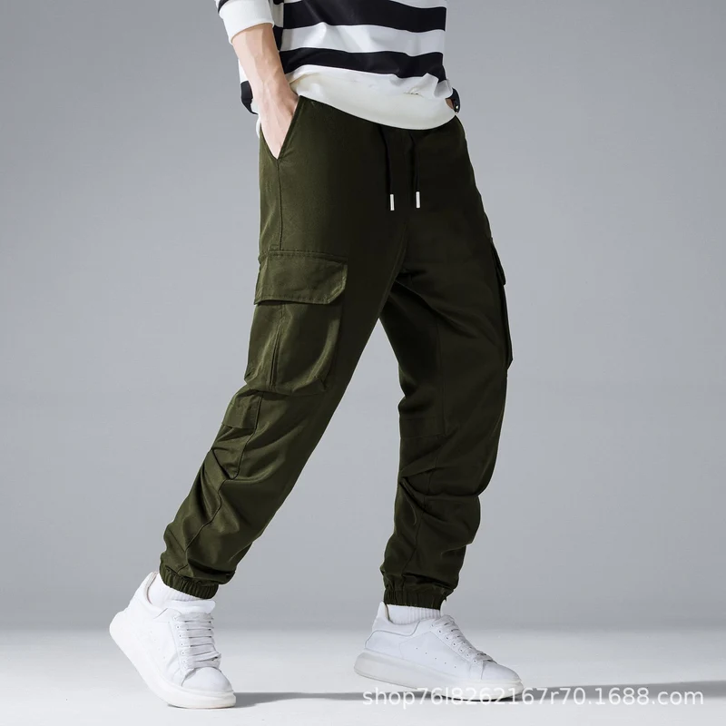 Herren Cargo-Jogginghose mit Tunnelzug, elastischen Knöchelbündchen & Mehrfachtaschen Drune