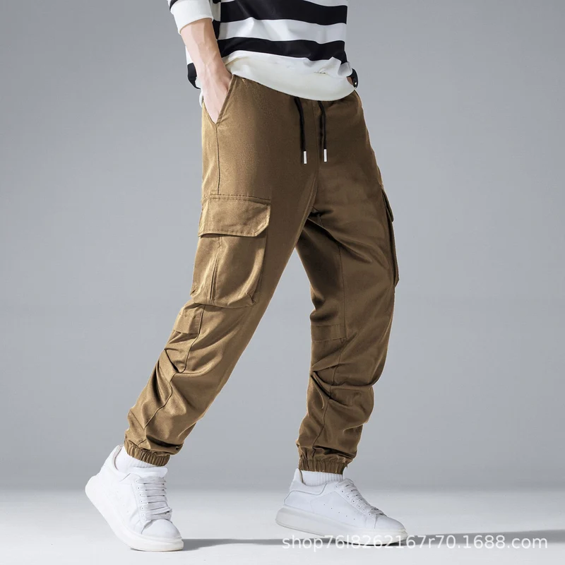 Herren Cargo-Jogginghose mit Tunnelzug, elastischen Knöchelbündchen & Mehrfachtaschen Drune