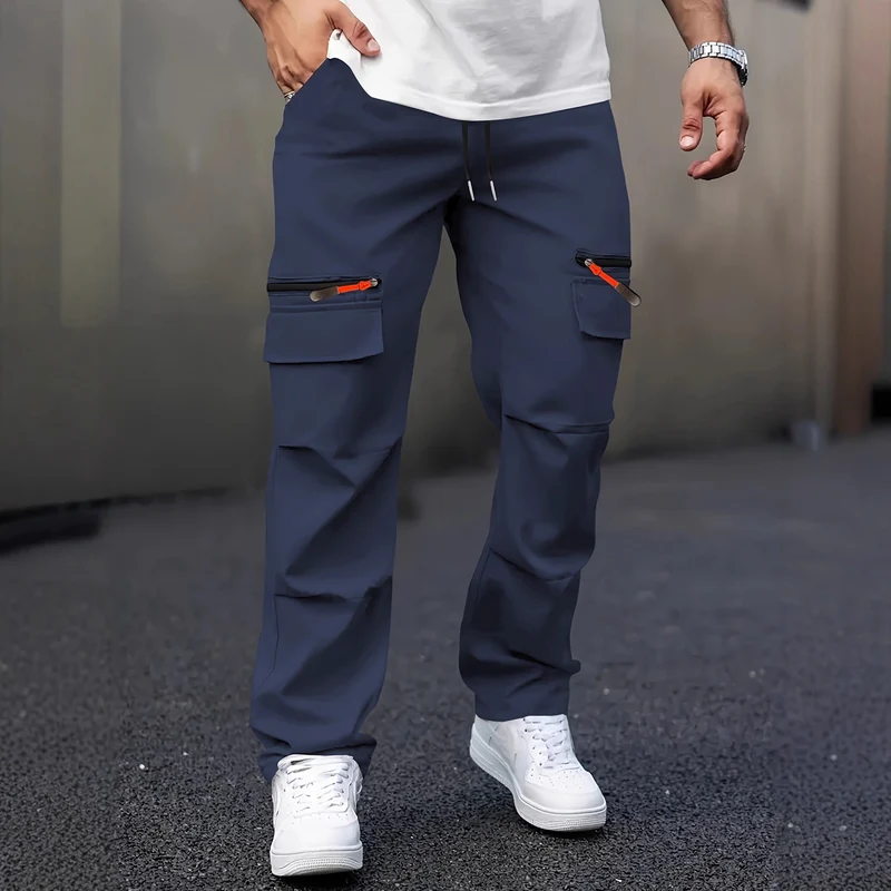 Herren Cargo-Jogginghose mit Multifunktionstaschen, Tunnelzug & Reißverschlüssen Drune